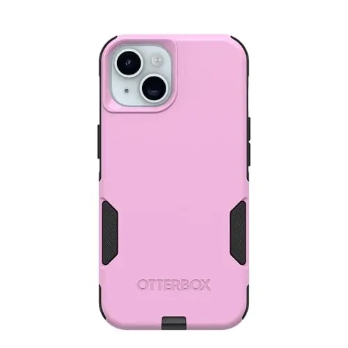 OtterBox iPhone 17e, 16e, 15, 14, & 13 Commuter Series Case - Pink/Black, Slim & Tough, Pocket-Friendly, with Port Protection - Thin & Protective iPhone Case, Dual-Layer, Impact Absorbing iPhone Case - 3