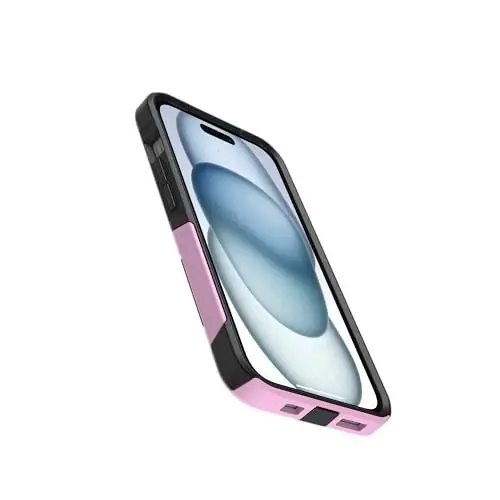 OtterBox iPhone 17e, 16e, 15, 14, & 13 Commuter Series Case - Pink/Black, Slim & Tough, Pocket-Friendly, with Port Protection - Thin & Protective iPhone Case, Dual-Layer, Impact Absorbing iPhone Case - 4