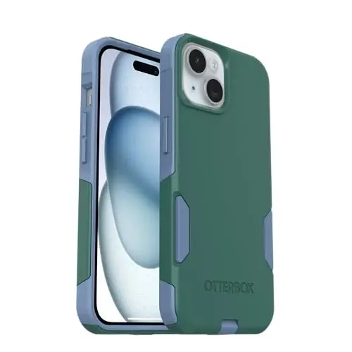 OtterBox iPhone 17e, iPhone 16e, iPhone 15, iPhone 14, & iPhone 13 Commuter Series Case - Regal Bay (Green & Blue) - Slim & Tough - Pocket-Friendly - with Port Protection - 1