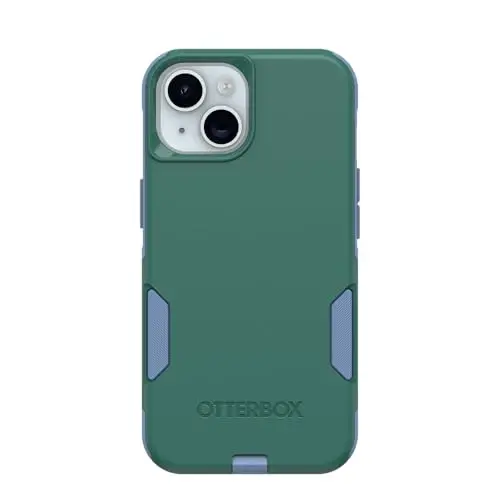 OtterBox iPhone 17e, iPhone 16e, iPhone 15, iPhone 14, & iPhone 13 Commuter Series Case - Regal Bay (Green & Blue) - Slim & Tough - Pocket-Friendly - with Port Protection - 3