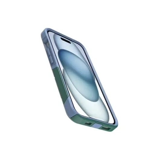 OtterBox iPhone 17e, iPhone 16e, iPhone 15, iPhone 14, & iPhone 13 Commuter Series Case - Regal Bay (Green & Blue) - Slim & Tough - Pocket-Friendly - with Port Protection - 4
