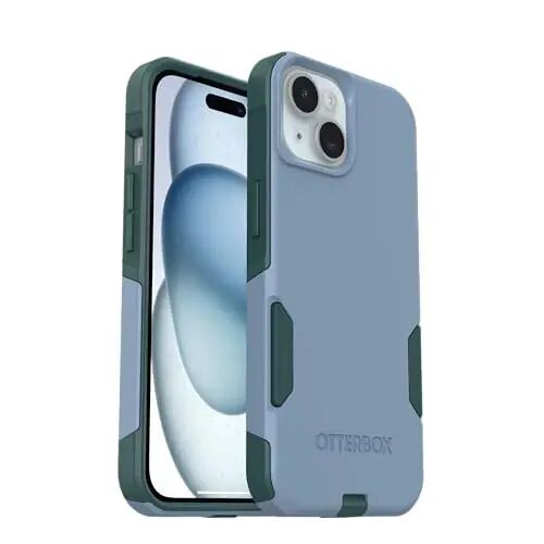 OtterBox iPhone 17e, iPhone 16e, iPhone 15, iPhone 14, & iPhone 13 Commuter Series Case - Twilight Bug (Blue & Green) - Slim & Tough - Pocket-Friendly - with Port Protection - 1
