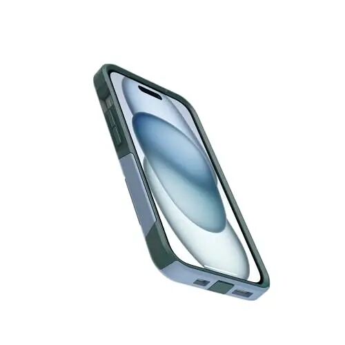 OtterBox iPhone 17e, iPhone 16e, iPhone 15, iPhone 14, & iPhone 13 Commuter Series Case - Twilight Bug (Blue & Green) - Slim & Tough - Pocket-Friendly - with Port Protection - 4