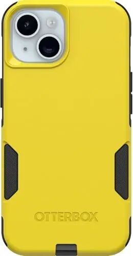 OtterBox iPhone 17e, iPhone 16e, iPhone 15, iPhone 14, & iPhone 13 Commuter Series Case - Yellow/Black, Slim & Tough, Pocket-Friendly, with Port Protection - 3