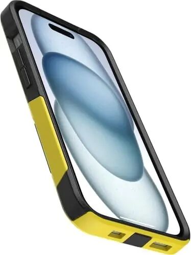 OtterBox iPhone 17e, iPhone 16e, iPhone 15, iPhone 14, & iPhone 13 Commuter Series Case - Yellow/Black, Slim & Tough, Pocket-Friendly, with Port Protection - 4
