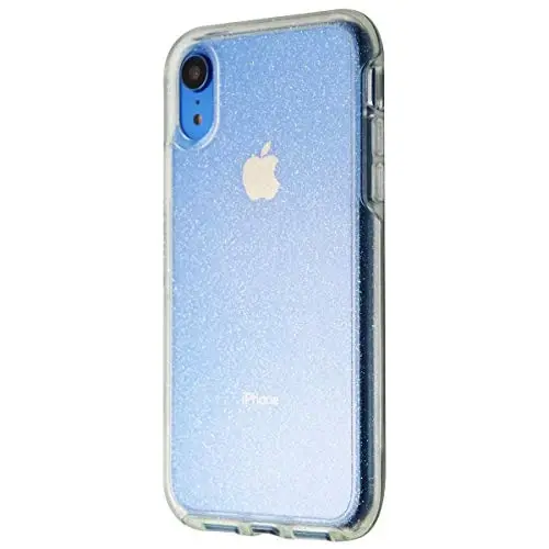 OtterBox iPhone XR Symmetry Series Case - STARDUST (SILVER FLAKE/CLEAR), ultra-sleek, wireless charging compatible, raised edges protect camera & screen 