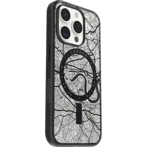 OtterBox Clear case with Colorful Grip Edge case for iPhone 15 Pro - London (Black) - 4