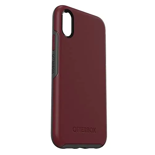 OTTERBOX SYMMETRY SERIES Case for iPhone Xr - Retail Packaging - FINE PORT (CORDOVAN/SLATE GREY) - 1