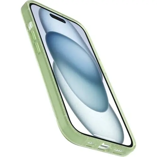 OtterBoxning iPhone 15 uchun rangli tutqichli qirrasi bo‘lgan shaffof qopqo‘g‘i - Morena (yashil) - 2