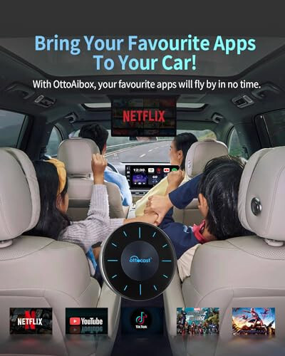 OTTOCAST P3 OttoAiBox - 2024 Android 12 CarPlay AI Box, Беспроводной адаптер CarPlay & Android Auto, 8GB+128GB, Выход HDMI, GPS, Просмотр видео YouTube, Netflix, TikTok и т. д. - 2