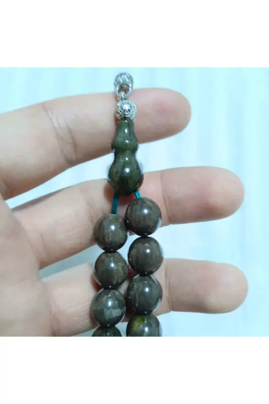 Ottoman dough invoice material CAS rosary.-Khaki - TUNA BIJUTERI