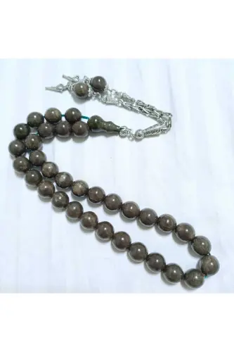 Ottoman dough invoice material CAS rosary.-Khaki - TUNA BIJUTERI (1)