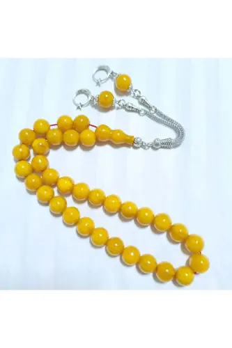 Ottoman dough invoice material KAS rosary.-Yellow - TUNA BIJUTERI (1)