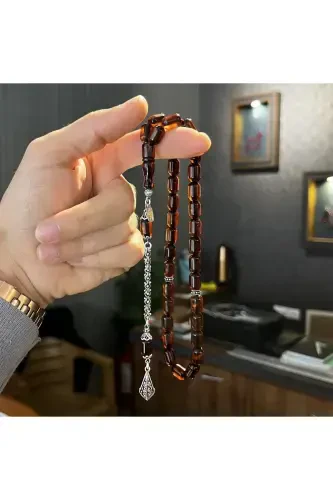 Ottoman Style Squeezing Amber Silver Design - DERGAH TESBIH (1)