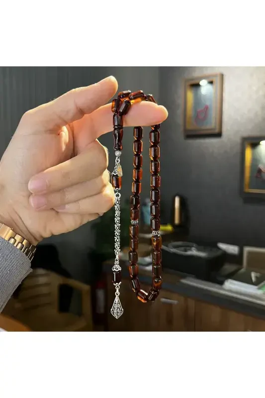 Ottoman Style Squeezing Amber Silver Design - 2