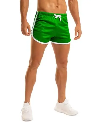 Ouber Men's Fitted Shorts Bodybuilding Workout Gym Running Tight Lifting Shorts - 5