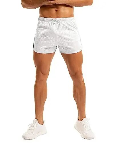 Ouber Men's Fitted Shorts Bodybuilding Workout Gym Running Tight Lifting Shorts - OUBER (1)