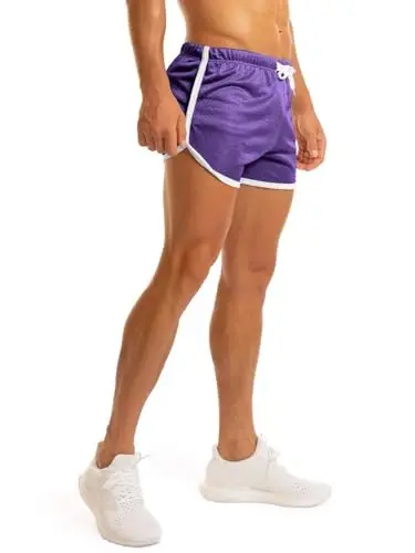 Ouber Men's Fitted Shorts Bodybuilding Workout Gym Running Tight Lifting Shorts - 3