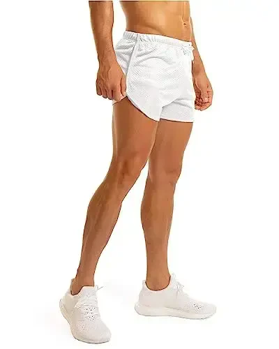 Ouber Men's Fitted Shorts Bodybuilding Workout Gym Running Tight Lifting Shorts - 3