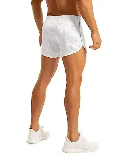 Ouber Men's Fitted Shorts Bodybuilding Workout Gym Running Tight Lifting Shorts - 4