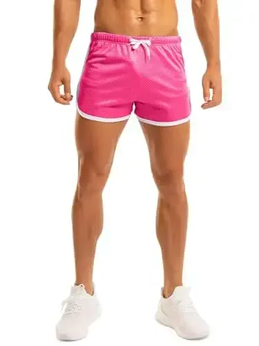 Ouber Men's Fitted Shorts Bodybuilding Workout Gym Running Tight Lifting Shorts - Modazone