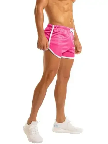 Ouber Men's Fitted Shorts Bodybuilding Workout Gym Running Tight Lifting Shorts - 3