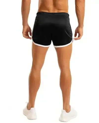 Ouber Men's Fitted Shorts Bodybuilding Workout Gym Running Tight Lifting Shorts - 4