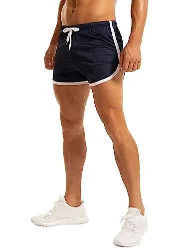 Ouber Men's Fitted Shorts Bodybuilding Workout Gym Running Tight Lifting Shorts - 4