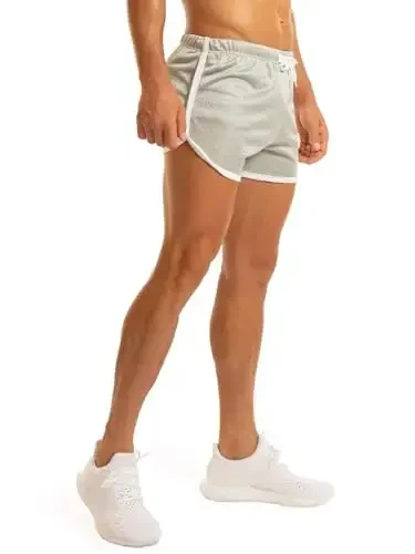 Ouber Men's Fitted Shorts Bodybuilding Workout Gym Running Tight Lifting Shorts - 3