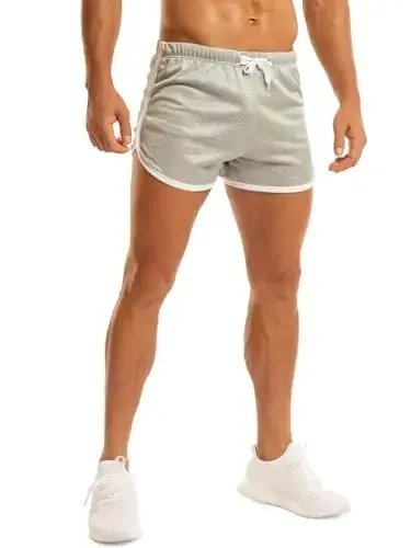 Ouber Men's Fitted Shorts Bodybuilding Workout Gym Running Tight Lifting Shorts - 5