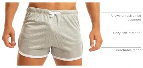 Ouber Men's Fitted Shorts Bodybuilding Workout Gym Running Tight Lifting Shorts - 4