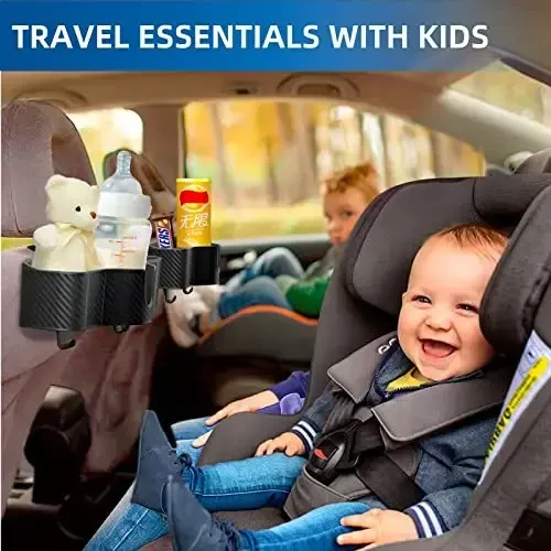 OUSHASAA 3-in-1 Car Headrest Backseat Organizer with 3.7