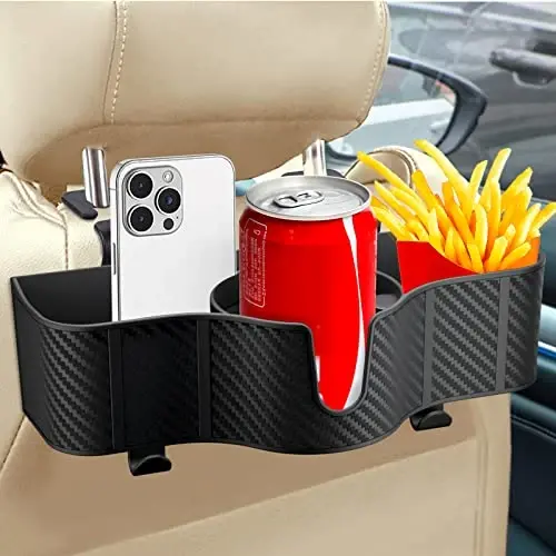 OUSHASAA 3-in-1 Car Headrest Backseat Organizer with 3.7