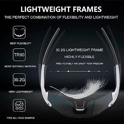 OULAIQI Cycling Sunglasses Polarized Sunglasses for Cycling Men Women with 1 Lens or 3 Interchangeable Lens Baseball Glasses - 6