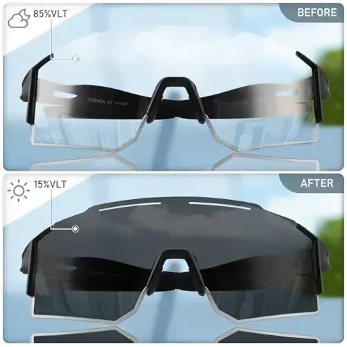 OULAIQI Cycling Sunglasses Polarized Sunglasses for Cycling Men Women with 1 Lens or 3 Interchangeable Lens Baseball Glasses - 6