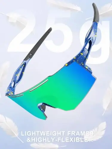 OULAIQI Cycling Sunglasses Polarized Sunglasses for Cycling Men Women with 1 Lens or 3 Interchangeable Lens Baseball Glasses - OULAIQI (1)