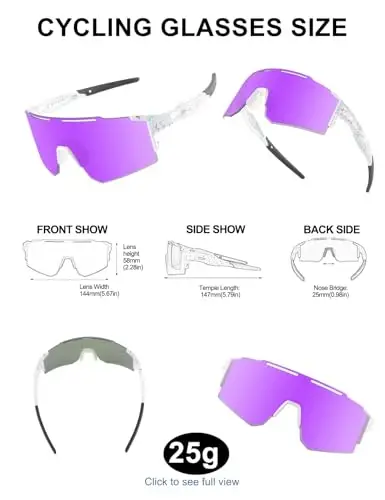 OULAIQI Cycling Sunglasses Polarized Sunglasses for Cycling Men Women with 1 Lens or 3 Interchangeable Lens Baseball Glasses - OULAIQI (1)