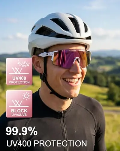 OULAIQI Cycling Sunglasses Polarized Sunglasses for Cycling Men Women with 1 Lens or 3 Interchangeable Lens Baseball Glasses - OULAIQI (1)