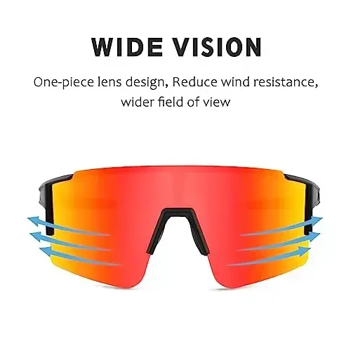 OULAIQI Cycling Sunglasses Polarized Sunglasses for Cycling Men Women with 1 Lens or 3 Interchangeable Lens Baseball Glasses - OULAIQI (1)