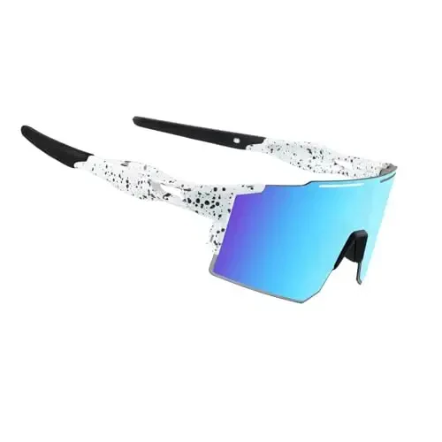 OULAIQI Cycling Sunglasses Polarized Sunglasses for Cycling Men Women with 1 Lens or 3 Interchangeable Lens Baseball Glasses - 6