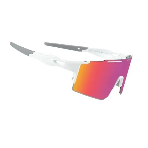 OULAIQI Cycling Sunglasses Polarized Sunglasses for Cycling Men Women with 1 Lens or 3 Interchangeable Lens Baseball Glasses 