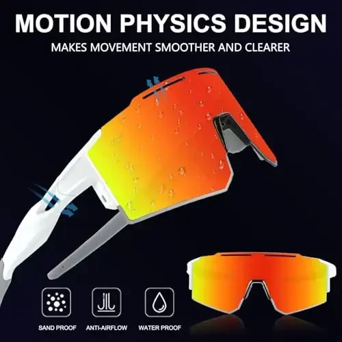 OULAIQI Cycling Sunglasses Polarized Sunglasses for Cycling Men Women with 1 Lens or 3 Interchangeable Lens Baseball Glasses - OULAIQI (1)