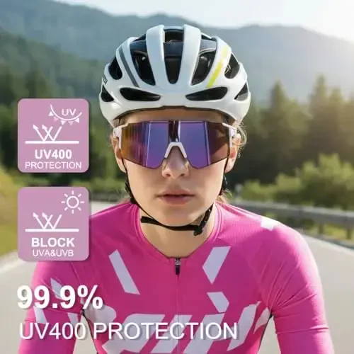 OULAIQI Cycling Sunglasses Polarized Sunglasses for Cycling Men Women with 1 Lens or 3 Interchangeable Lens Baseball Glasses - MODAZONE (1)