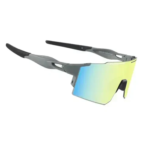 OULAIQI Cycling Sunglasses Polarized Sunglasses for Cycling Men Women with 1 Lens or 3 Interchangeable Lens Baseball Glasses - 1