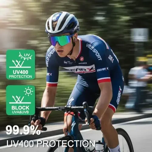 OULAIQI Cycling Sunglasses Polarized Sunglasses for Cycling Men Women with 1 Lens or 3 Interchangeable Lens Baseball Glasses - 6