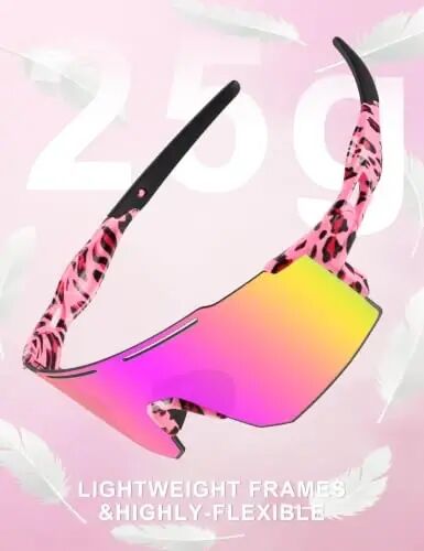 OULAIQI Lightweight Sports Sunglasses UV400 for Men Women Running Cycling | Impact-Resistant Frame & HD Lenses for Baseball, Softball, Beach Volleyball, Hiking, Fishing and Golf, 1 or 3 Lens Options - 4