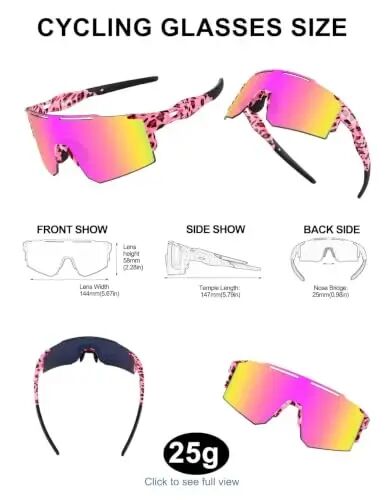 OULAIQI Lightweight Sports Sunglasses UV400 for Men Women Running Cycling | Impact-Resistant Frame & HD Lenses for Baseball, Softball, Beach Volleyball, Hiking, Fishing and Golf, 1 or 3 Lens Options - 5