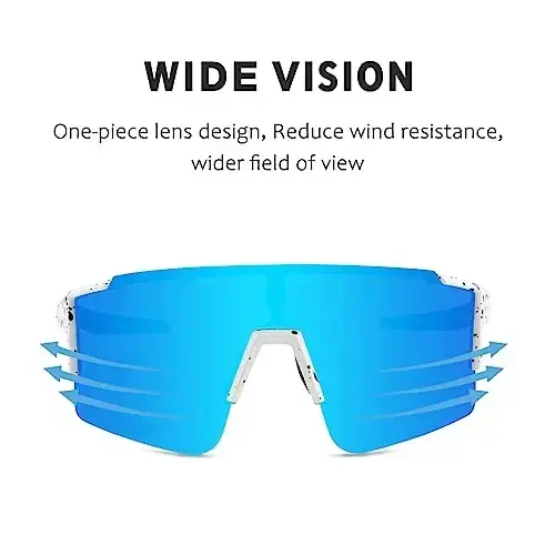 OULAIQI Cycling Sunglasses Polarized Sunglasses for Cycling Men Women with 1 Lens or 3 Interchangeable Lens Baseball Glasses - OULAIQI (1)