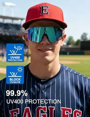 OULAIQI Velosiped Ko'zoynaklari Polarizatsiya Qilingan Quyosh Ko'zoynaklari Velosiped Erkaklar Ayollar uchun 1 Linsali yoki 3 almashtiriladigan Linsali Beysbol Ko'zoynaklari - 1