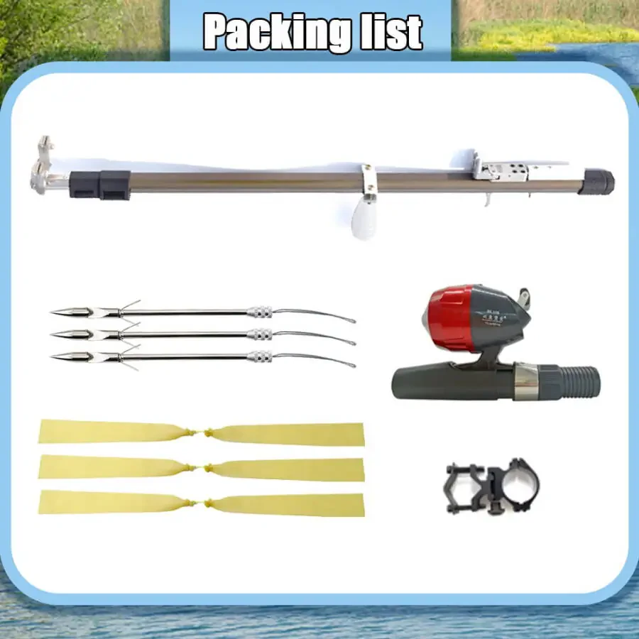 Outdoor Hunting Shooting Fish Catapult Set Three-section Telescopic Long Pole Shooting Slingshot - 4
